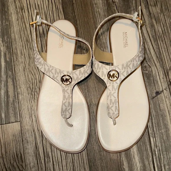 サンダル・ミュール MICHAEL KORS Women Sandals 40S5KOFA2L289 White MICHAEL Michael Kors Elena 76MM Leather Sandals | Saks Fifth